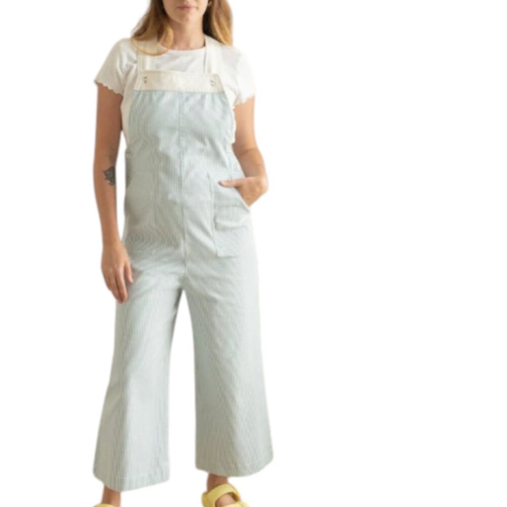 Sage Muse Wide Leg Jumpsuit Overall Cottagecore Ethically Made Preppy Coastal
